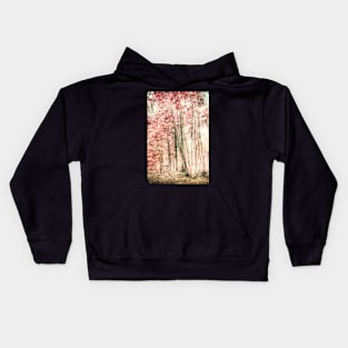 Through the red woods Kids Hoodie